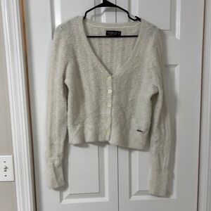 Abercrombie & Fitch Cream Cardigan Sweater